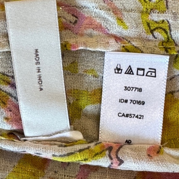 Loft Orange & Pink Multi Floral Cotton Scarf Sarong or Halter Top - Picture 9 of 13